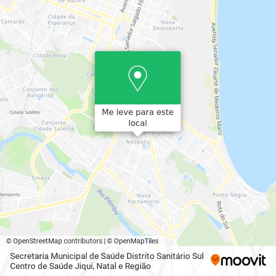 Secretaria Municipal de Saúde Distrito Sanitário Sul Centro de Saúde Jiqui mapa