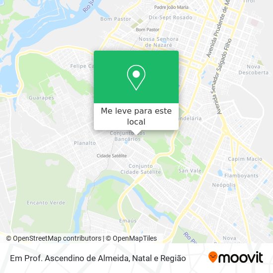 Em Prof. Ascendino de Almeida mapa