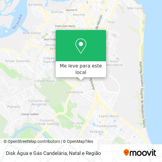 Disk Água e Gás Candelária mapa