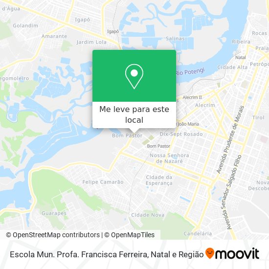 Escola Mun. Profa. Francisca Ferreira mapa
