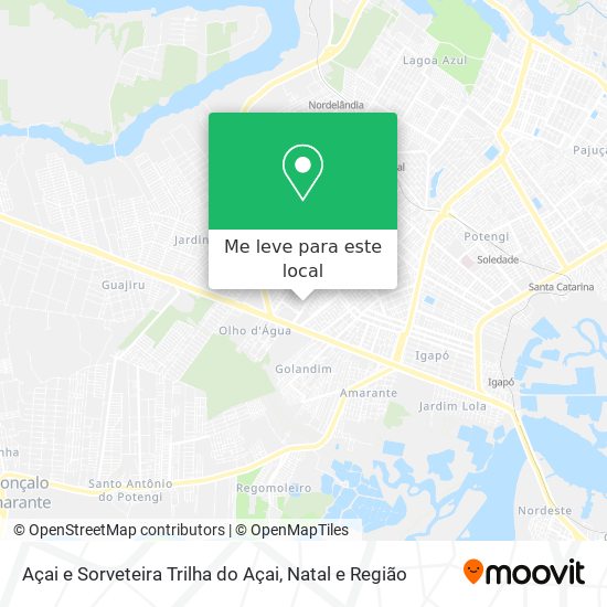 Açai e Sorveteira Trilha do Açai mapa