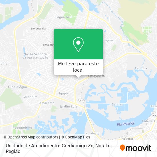 Unidade de Atendimento- Crediamigo Zn mapa