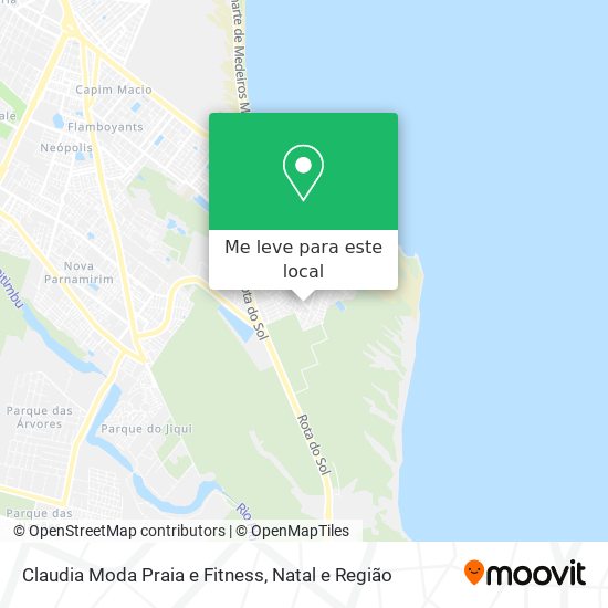 Claudia Moda Praia e Fitness mapa