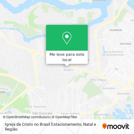 Igreja de Cristo no Brasil Estacionamento mapa