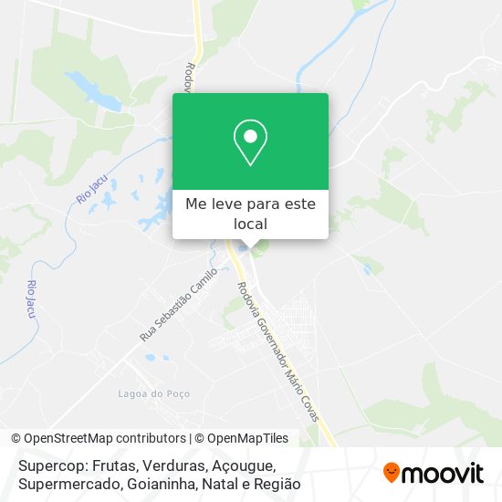 Supercop: Frutas, Verduras, Açougue, Supermercado, Goianinha mapa