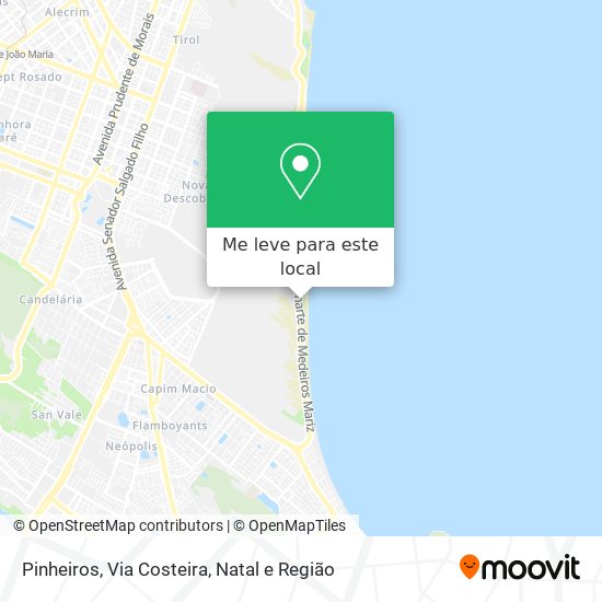 Pinheiros, Via Costeira mapa