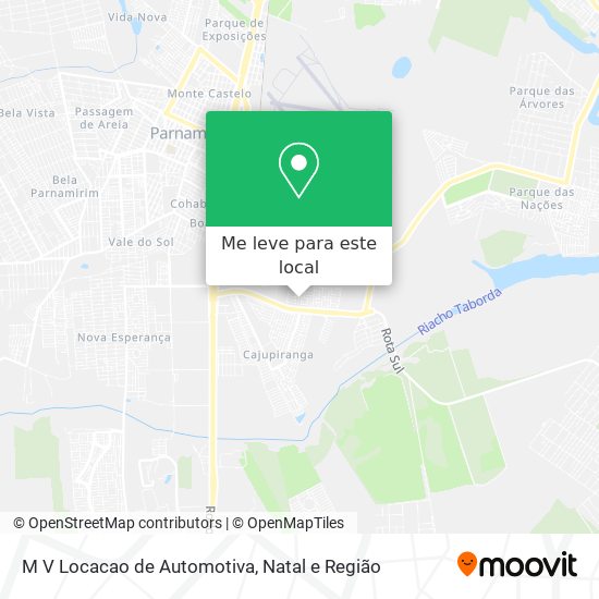 M V Locacao de Automotiva mapa
