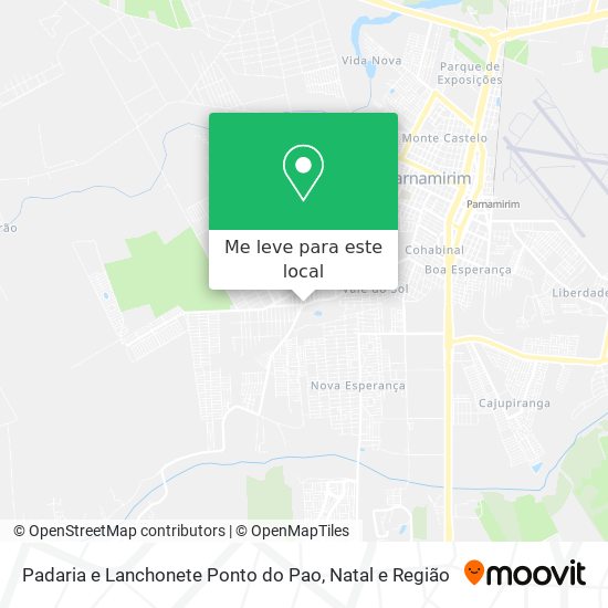 Padaria e Lanchonete Ponto do Pao mapa