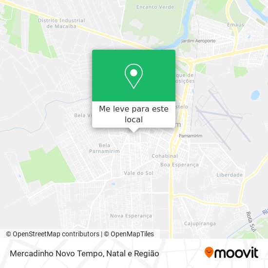 Mercadinho Novo Tempo mapa