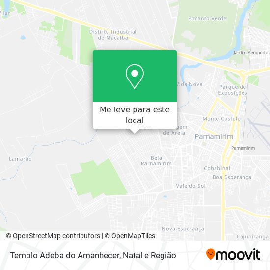 Templo Adeba do Amanhecer mapa