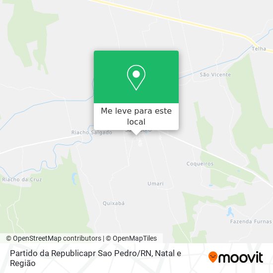 Partido da Republicapr Sao Pedro / RN mapa