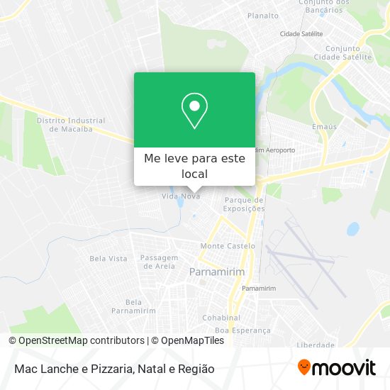 Mac Lanche e Pizzaria mapa