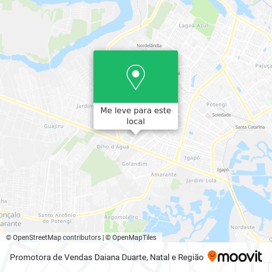 Promotora de Vendas Daiana Duarte mapa