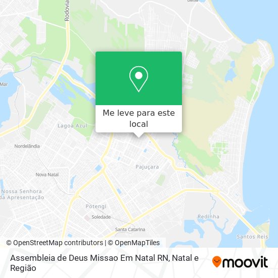 Assembleia de Deus Missao Em Natal RN mapa