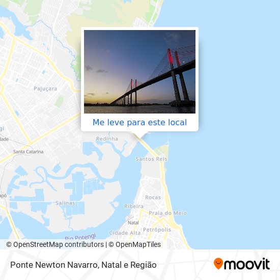 Como chegar até Ponte Newton Navarro em Redinha de Ônibus ou Trem?