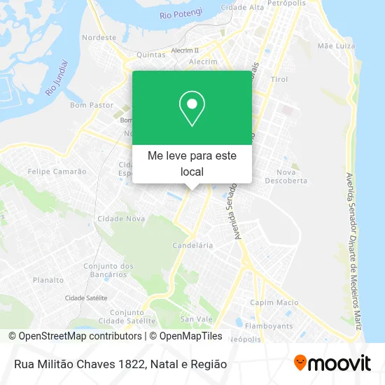 Rua Militão Chaves 1822 mapa