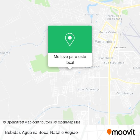 Bebidas Agua na Boca mapa