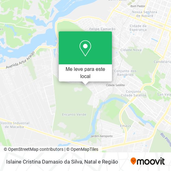 Islaine Cristina Damasio da Silva mapa