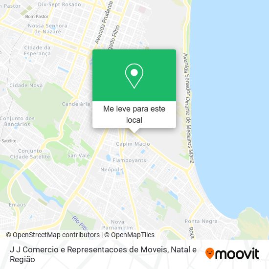 J J Comercio e Representacoes de Moveis mapa