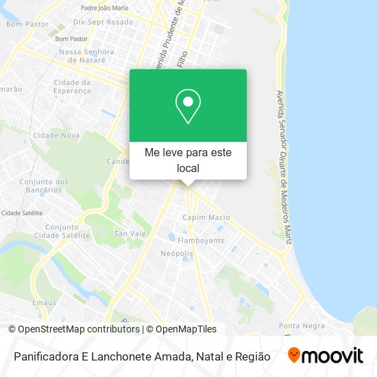 Panificadora E Lanchonete Amada mapa