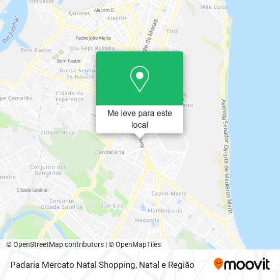 Padaria Mercato Natal Shopping mapa