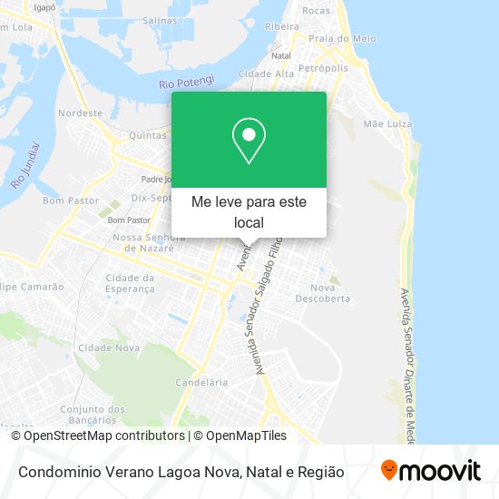 Condominio Verano Lagoa Nova mapa