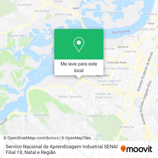 Servico Nacional de Aprendizagem Industrial SENAI Filial 18 mapa