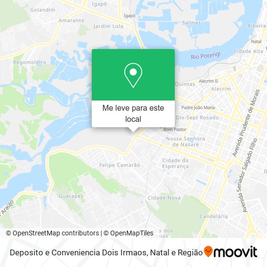 Deposito e Conveniencia Dois Irmaos mapa
