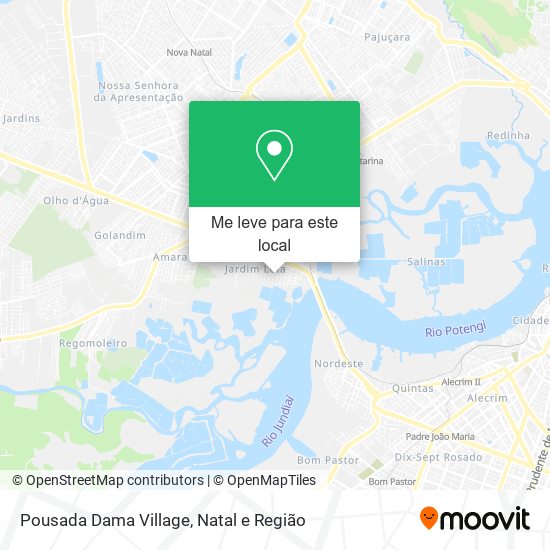 Pousada Dama Village mapa