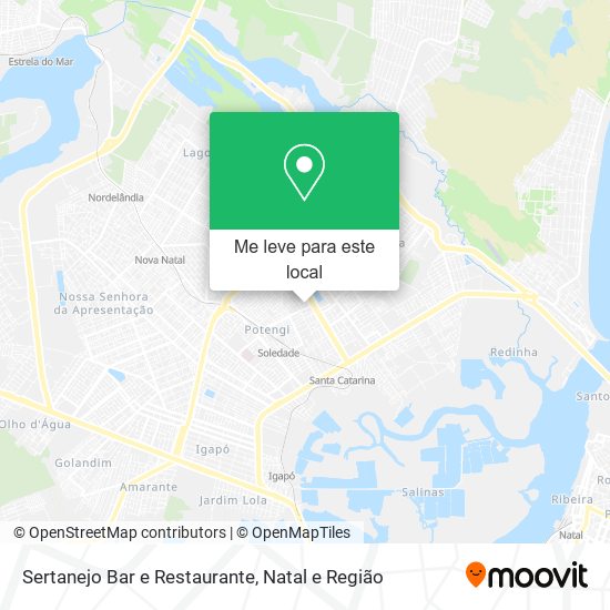 Sertanejo Bar e Restaurante mapa