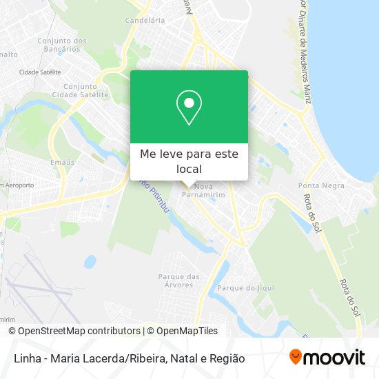 Linha - Maria Lacerda/Ribeira mapa