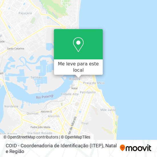 COID - Coordenadoria de Identificação (ITEP) mapa