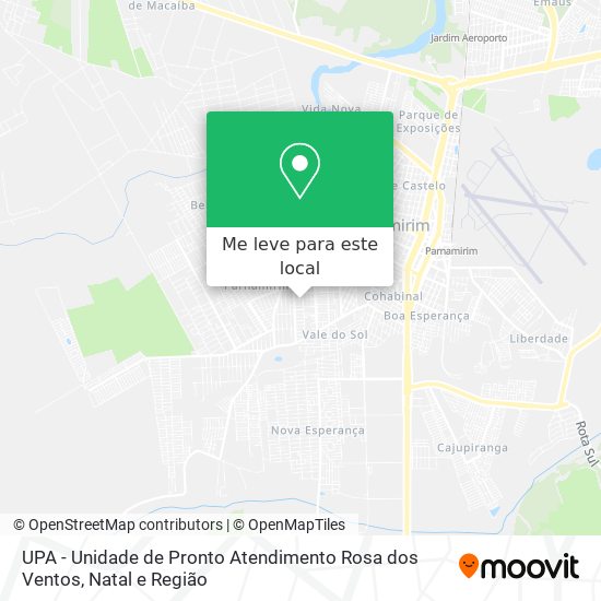 UPA - Unidade de Pronto Atendimento Rosa dos Ventos mapa