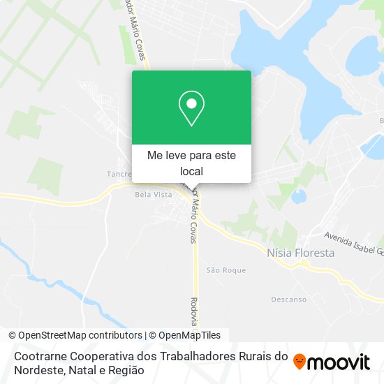 Cootrarne Cooperativa dos Trabalhadores Rurais do Nordeste mapa