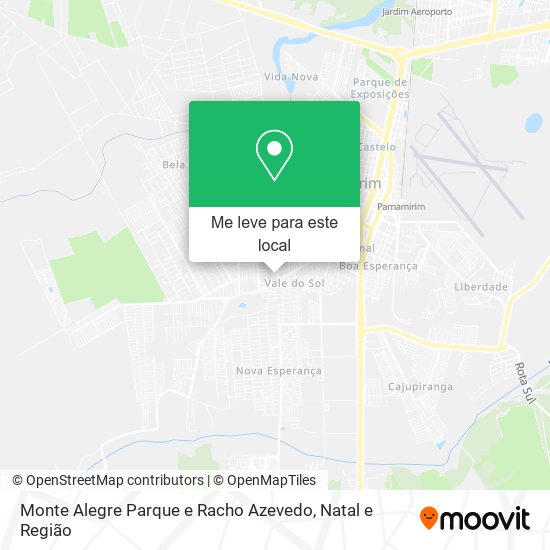 Monte Alegre Parque e Racho Azevedo mapa