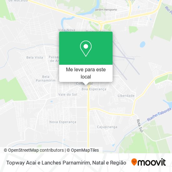 Topway Acai e Lanches Parnamirim mapa