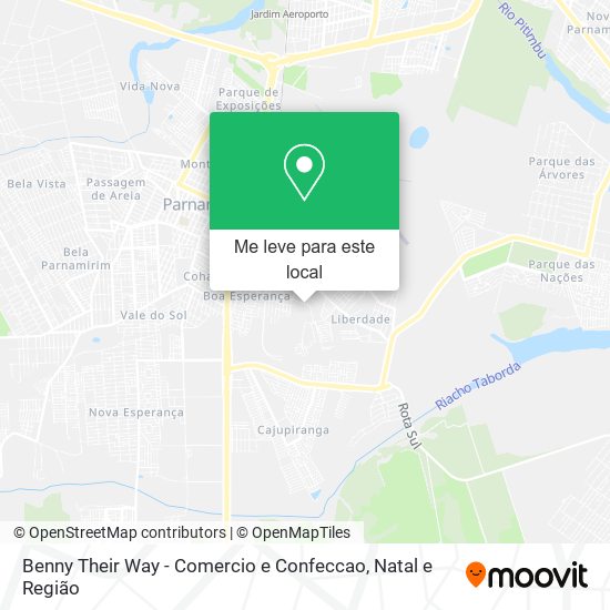 Benny Their Way - Comercio e Confeccao mapa