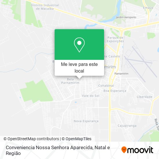Conveniencia Nossa Senhora Aparecida mapa
