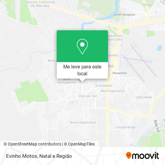 Evinho Motos mapa