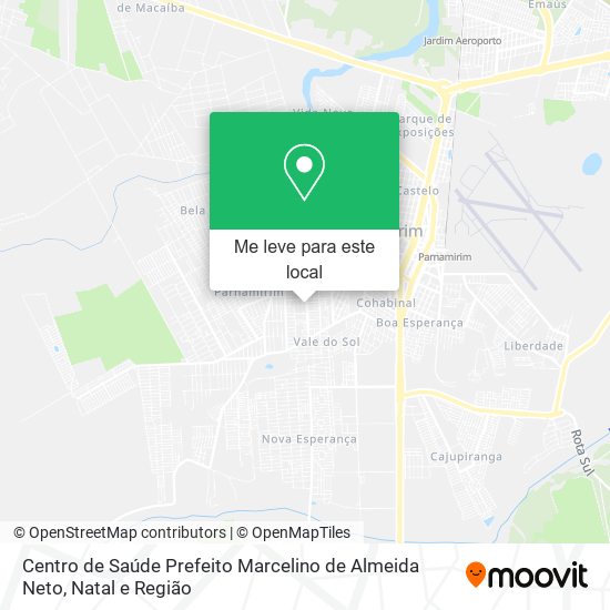 Centro de Saúde Prefeito Marcelino de Almeida Neto mapa