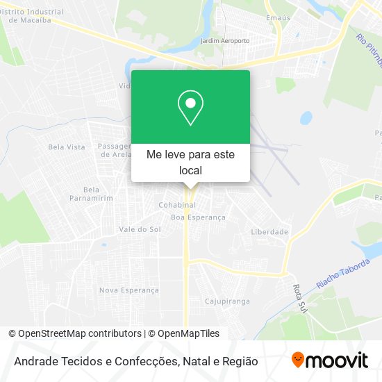 Andrade Tecidos e Confecções mapa