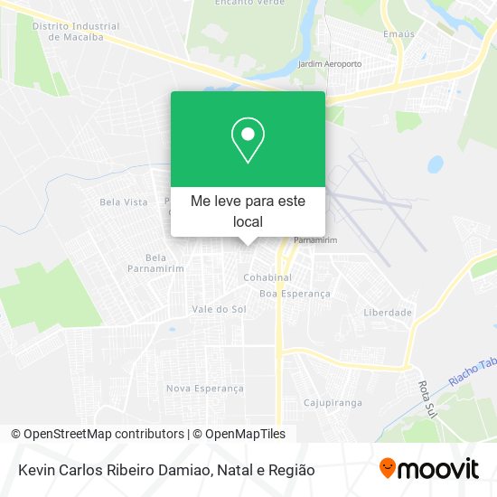 Kevin Carlos Ribeiro Damiao mapa