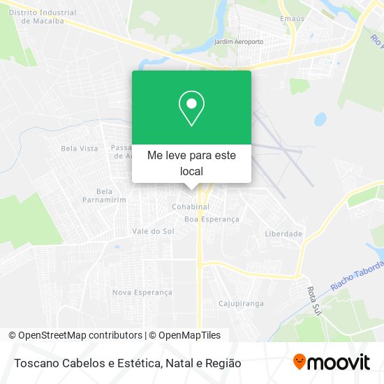 Toscano Cabelos e Estética mapa