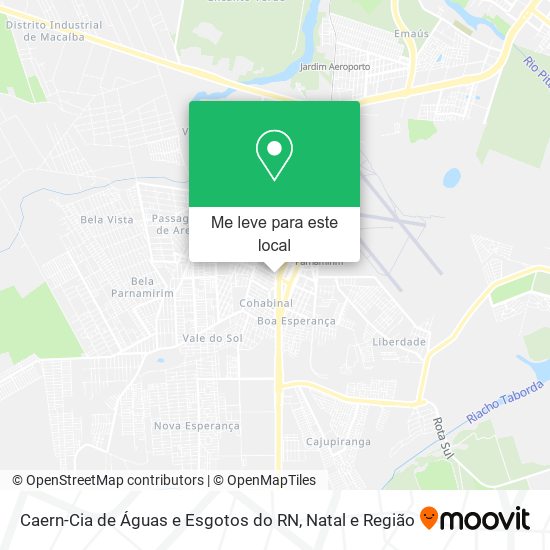 Caern-Cia de Águas e Esgotos do RN mapa