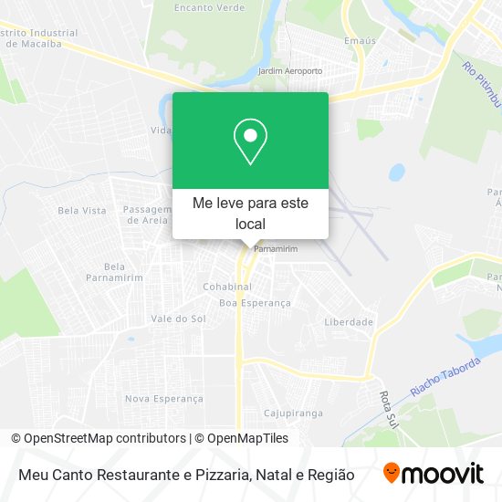 Meu Canto Restaurante e Pizzaria mapa