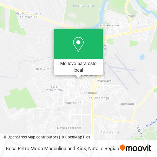 Beca Retro Moda Masculina and Kids mapa