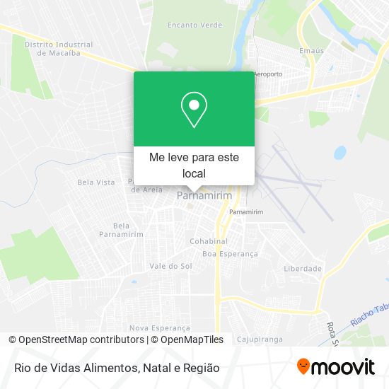 Rio de Vidas Alimentos mapa