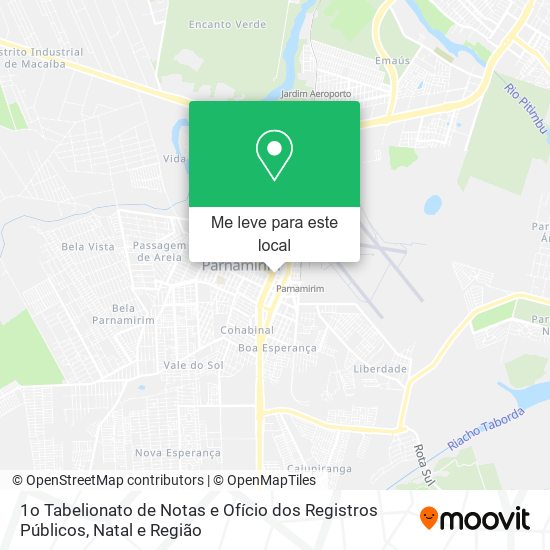 1o Tabelionato de Notas e Ofício dos Registros Públicos mapa