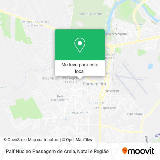 Paif Núcleo Passagem de Areia mapa