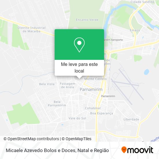 Micaele Azevedo Bolos e Doces mapa